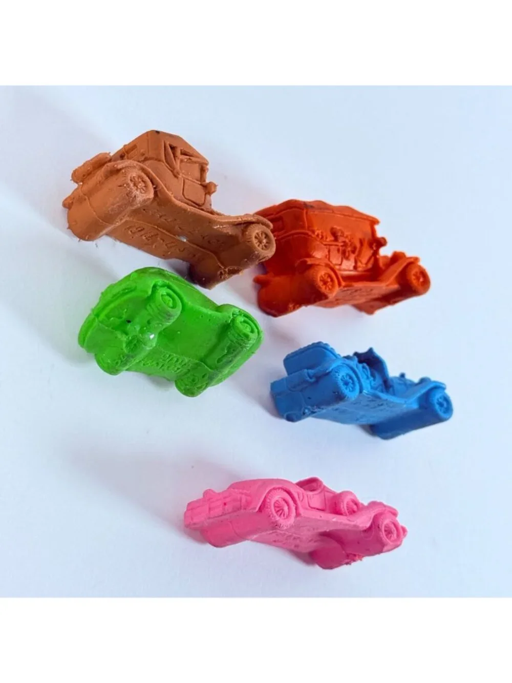 Vintage 1980s Diener Classic Cars Rubber Erasers Set of 5 USA Collectible